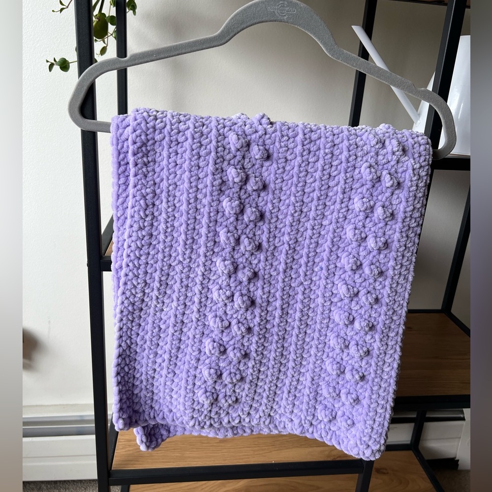 Handmade Baby Blanket - Purple